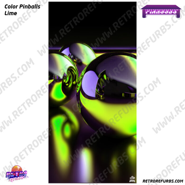 Lime Color Balls PinHood Cover Pinball Playfield Glass Protector and Work Mat Shield Preview by Retro Refurbs