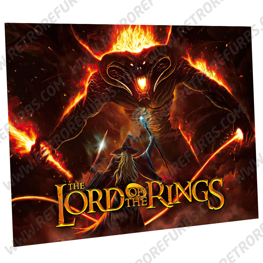 Lord of the Rings Dark Alternate Alternate Pinball Translite Backglass Flipper Display by Retro Refurbs