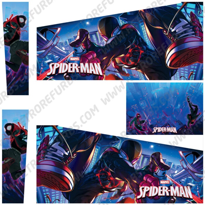 Spider Man Comic Alternate Pinball Cabinet Decals Alternative Flipper Side Art