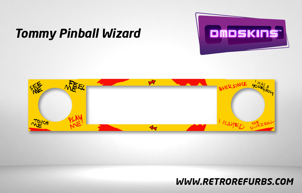 The Who Tommy Pinball Wizard Data East Pinball DMDSkin Speaker Panel Overlay DMD Artwork Decal