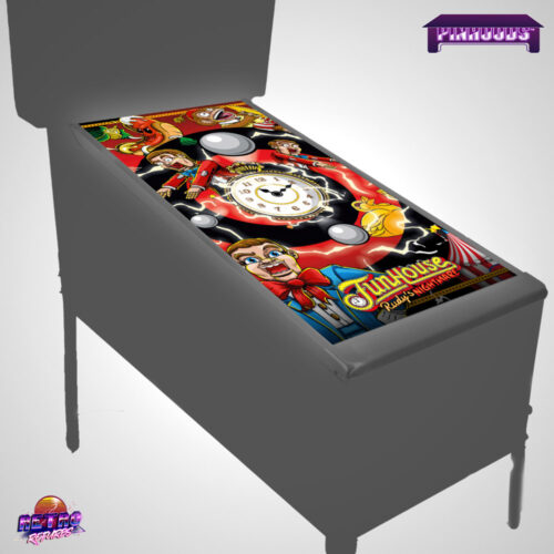 Funhouse Rudys Nightmare PinHoods pinball playfield glass cover and protector mat