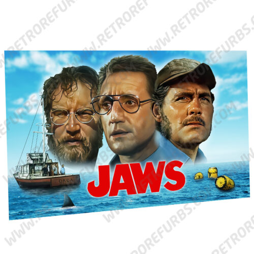 Jaws Characters Alternate Pinball Translite Flipper Backglass Display for Stern