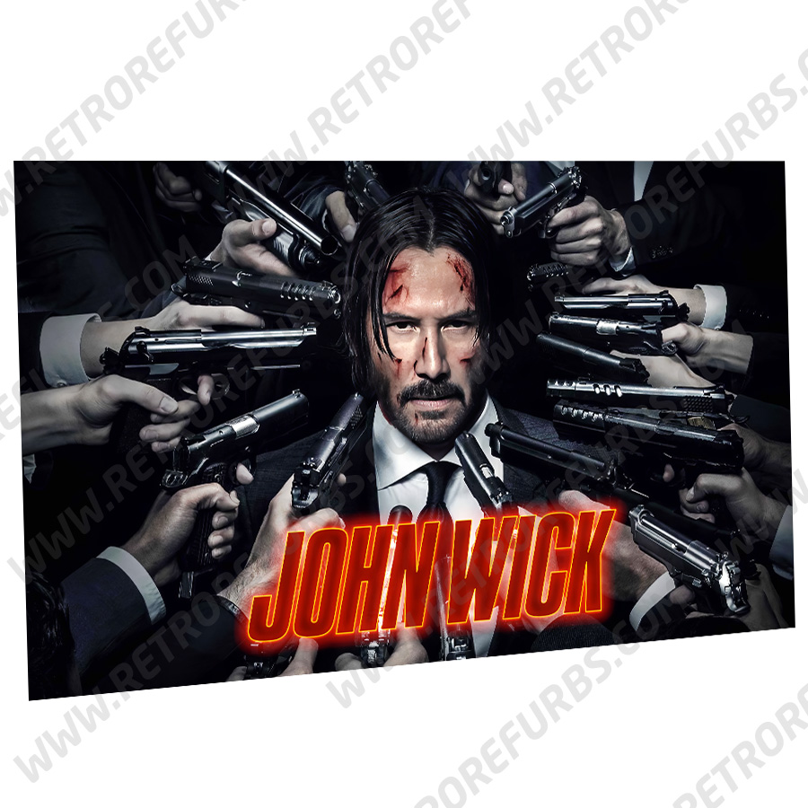 John Wick Guns Alternate Pinball Translite Flipper Backglass Display for Stern