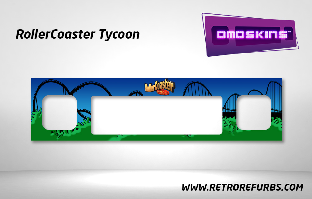 RollerCoaster Tycoon Pinball DMDSkin Speaker Panel Overlay DMD Artwork Decal