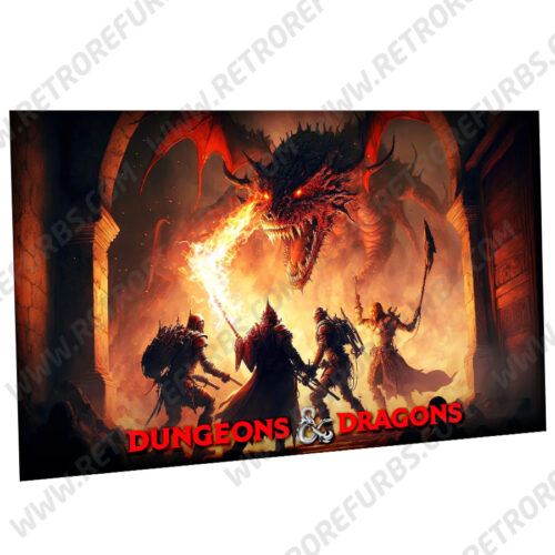 Dungeons & Dragons Alternate Pinball Translite Flipper Backglass Display for Stern