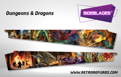 Dungeons & Dragons Pinball Side Blades Inside Inner Art Decals Sideboard Art Pin Blades for Stern Pinball Machine