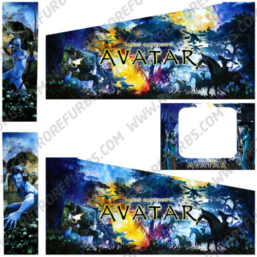 Avatar Pinball Cabinet Decals Flipper Side Art Stern