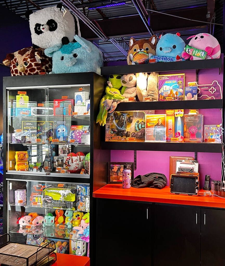 Larger prizes behind the counter