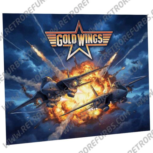 Gold Wings Alternate Pinball Translite Backglass Flipper Display by Retro Refurbs