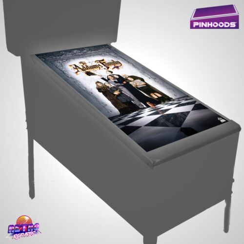 The Addams Family PinHoods pinball playfield glass cover and protector mat
