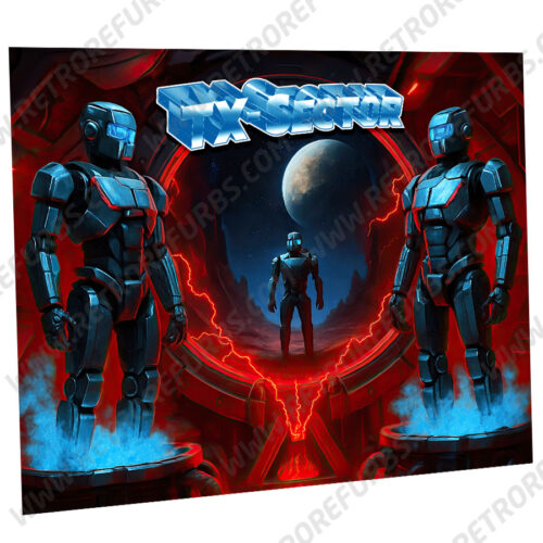 TX Sector Alternate Pinball Translite Backglass Flipper Display by Retro Refurbs