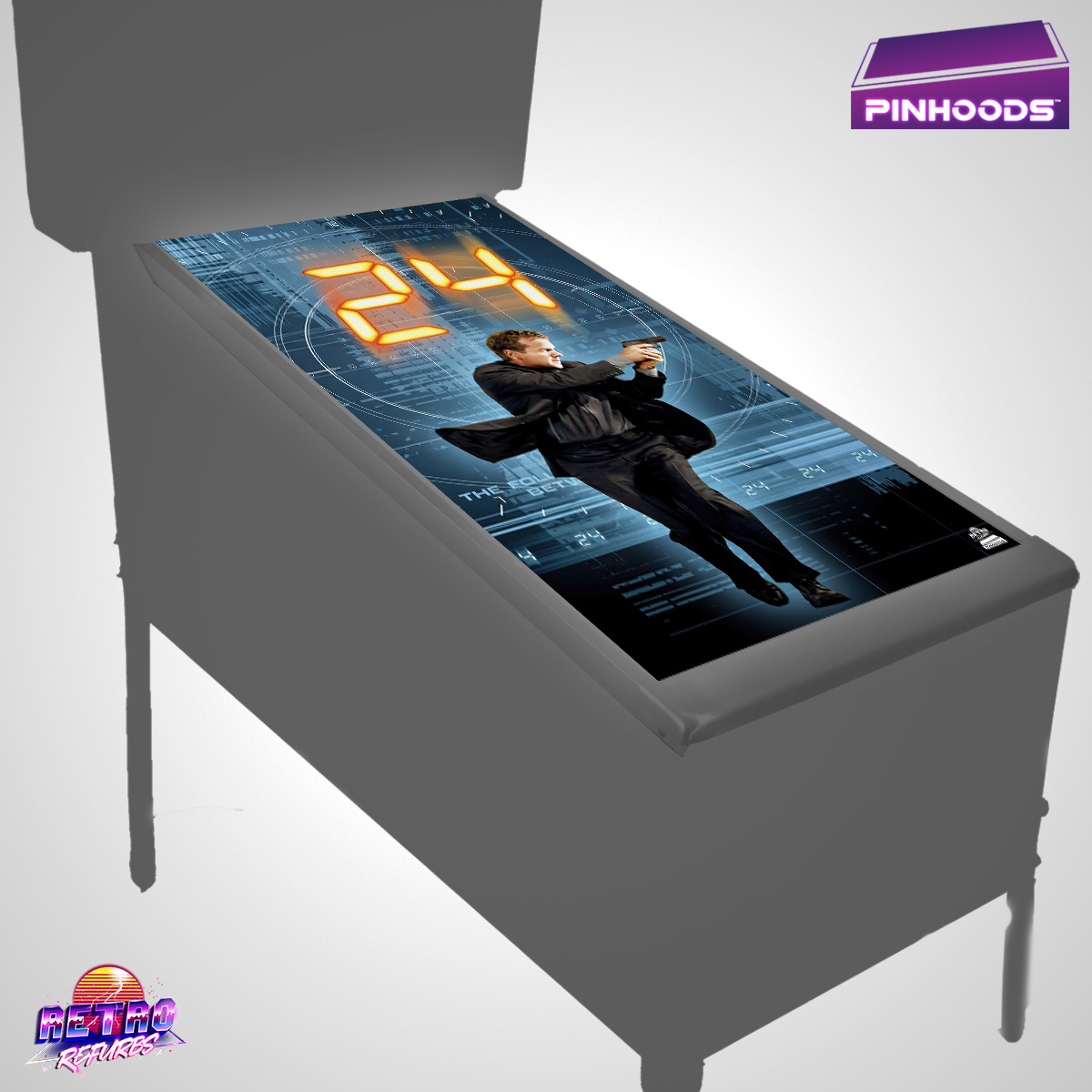 24 PinHoods pinball playfield glass cover and protector mat