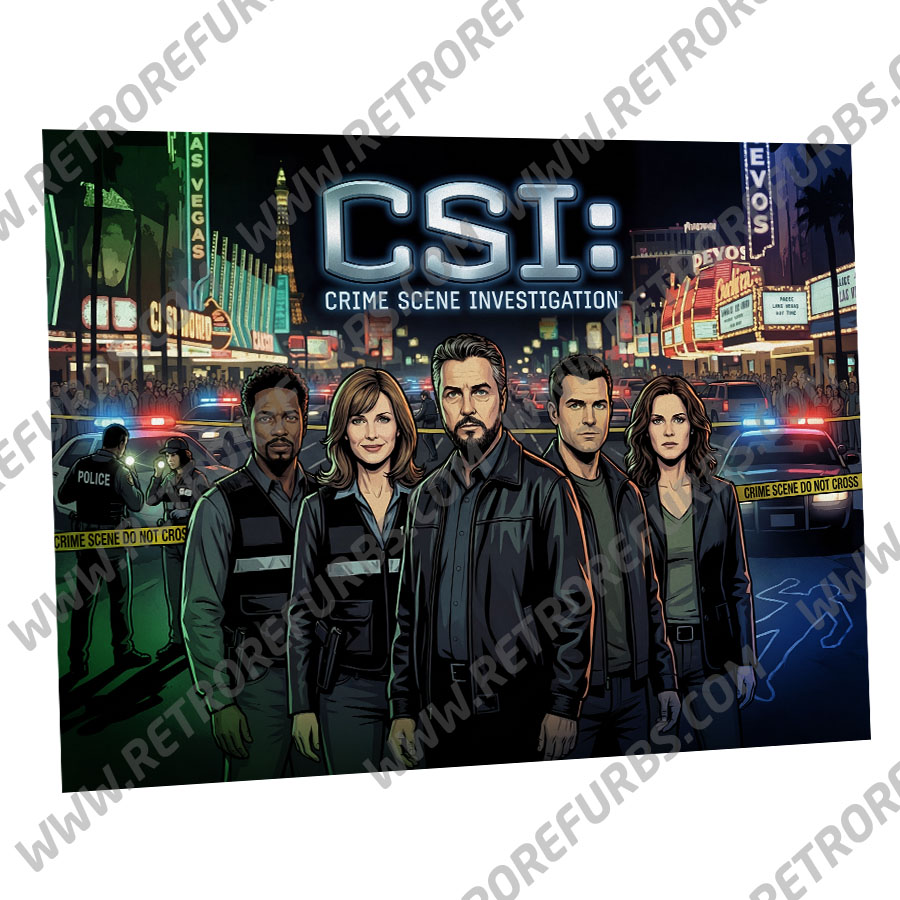 CSI Art Alternate Stern Pinball Translite Flipper Backglass