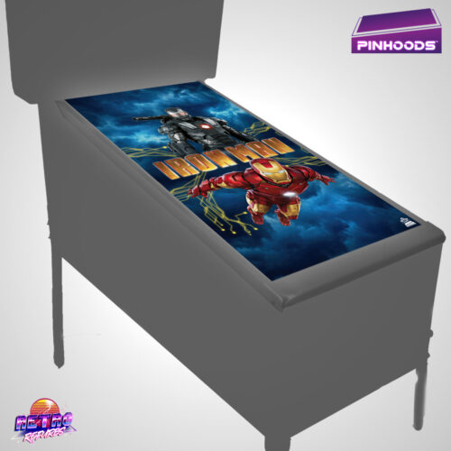 Iron Man PinHoods pinball playfield glass cover and protector mat