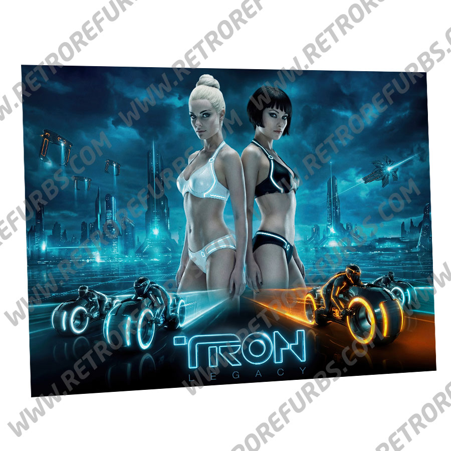 Tron Legacy Hot Girls Sexy Alternate Stern Pinball Translite Flipper Backglass