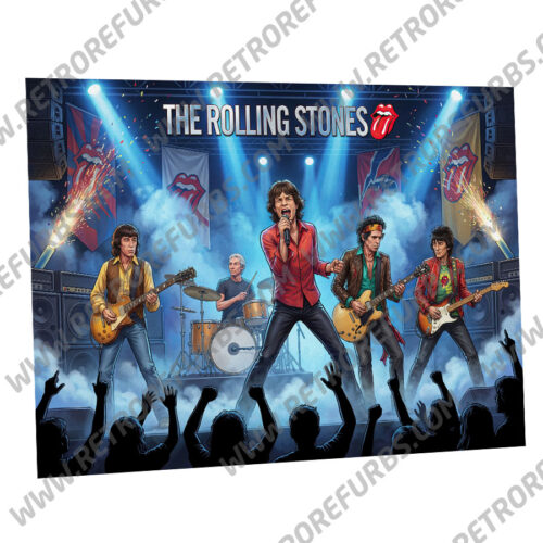 The Rolling Stones Alternate Stern Pinball Translite Flipper Backglass