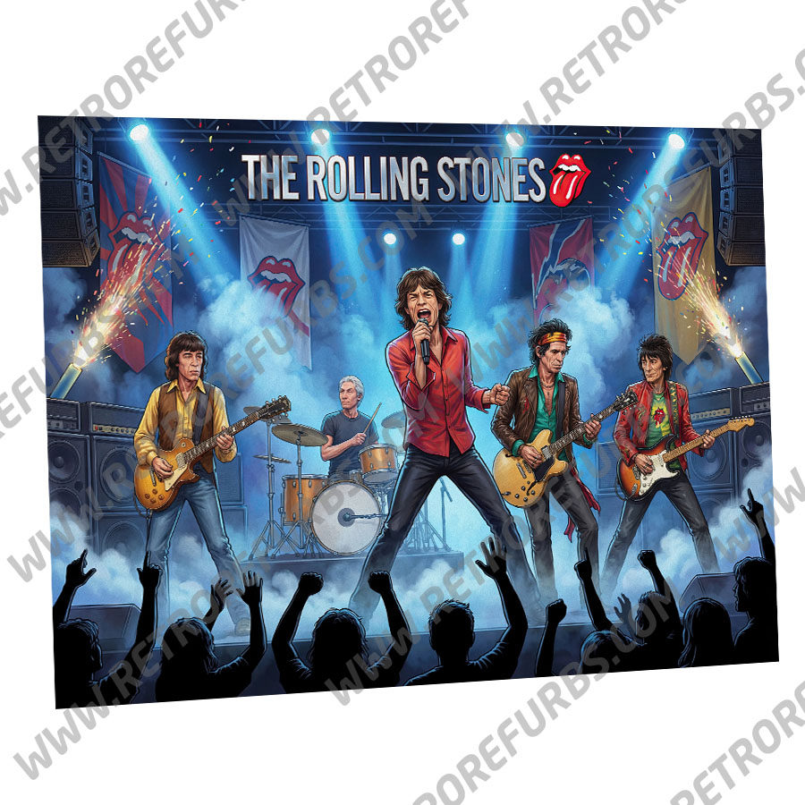 The Rolling Stones Alternate Stern Pinball Translite Flipper Backglass