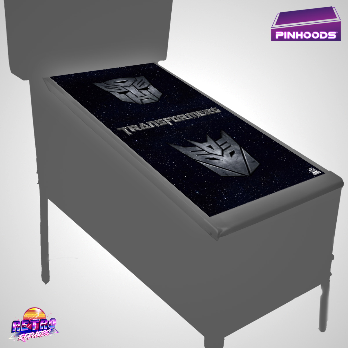 Transformers PinHoods pinball playfield glass cover and protector mat