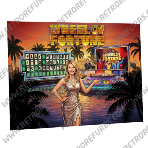 Wheel of Fortune Alternate Stern Pinball Translite Flipper Backglass