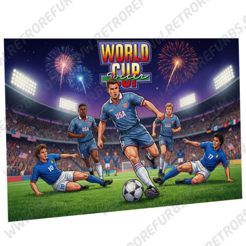 World Cup Soccer Alternate Stern Pinball Translite Flipper Backglass