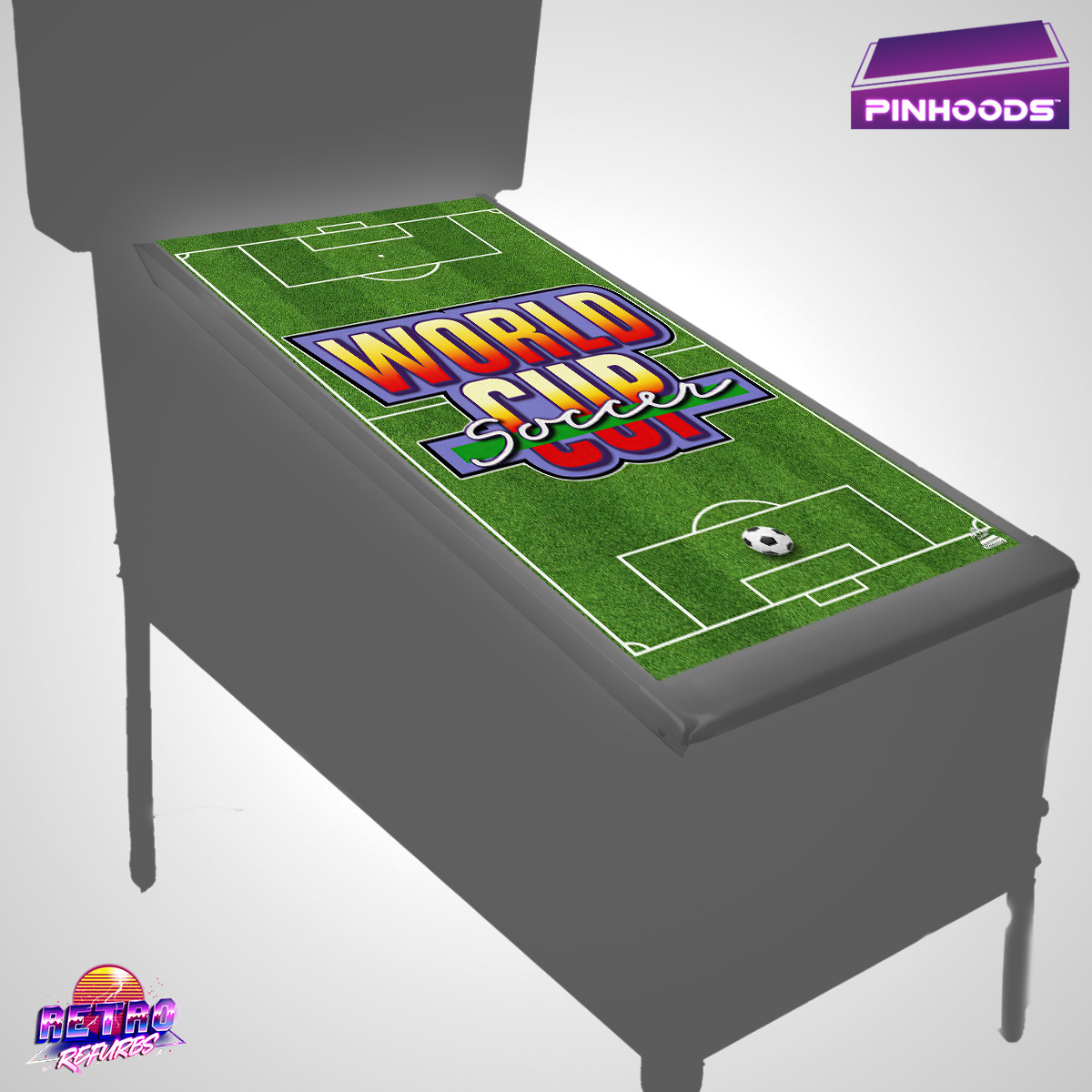 World Cup Soccer PinHoods pinball playfield glass cover and protector mat