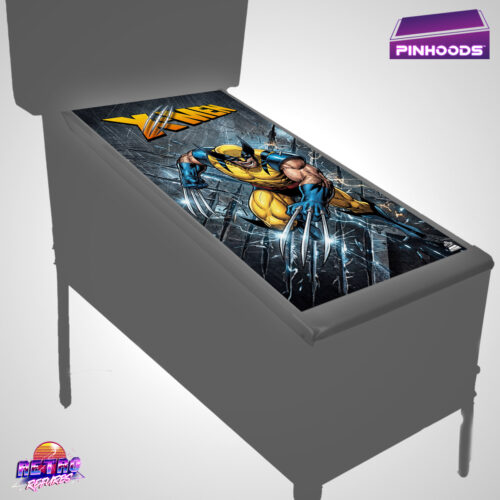 X-Men Wolverine LE PinHoods pinball playfield glass cover and protector mat