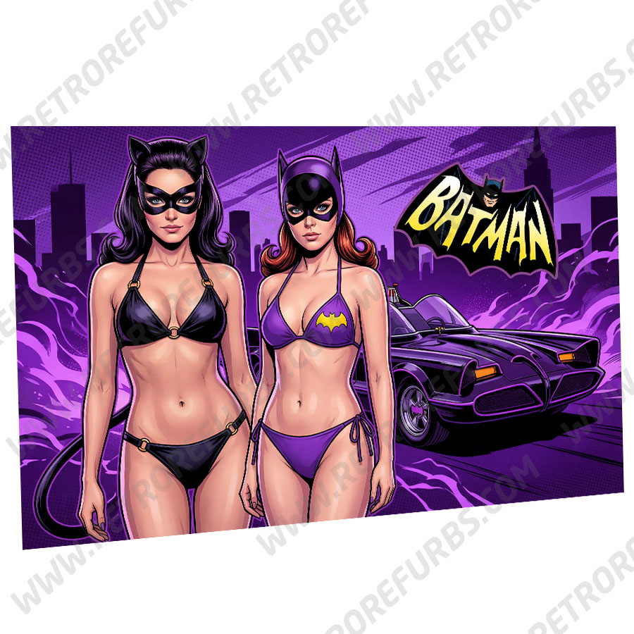 Batman 66 Girls Alternate Stern Pinball Translite Flipper Backglass