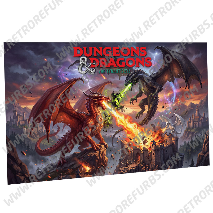 Dungeons & Dragons Alternate Stern Pinball Translite Flipper Backglass