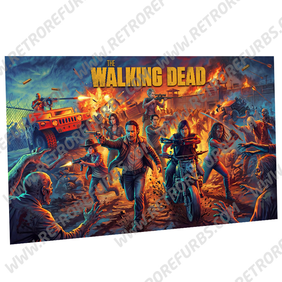 The Walking Dead Remastered Alternate Stern Pinball Translite Flipper Backglass